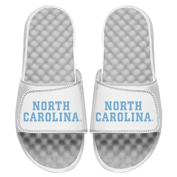 Men's ISlide White North Carolina Tar Heels NC Wordmark Slide Sandals