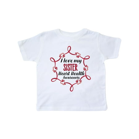 

Inktastic I Love My Sister Heart Health Awareness Gift Toddler Boy or Toddler Girl T-Shirt