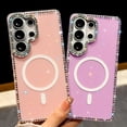 thumbnail image 5 of ELEHOLD Magnetic Case for Samsung Galaxy S26 Ultra, Shockproof Bling Diamond Clear Protective Cover, Wireless Charging,F, 5 of 9