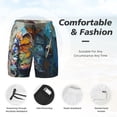 thumbnail image 5 of Lsque Mens Swim Trunks Whimsical Goat Artist Pattern - Bathing Suit Compression Liner - Beach Swim Shorts Swimwear - (S-3XL) - Stretch Quick Dry -Medium, 5 of 9
