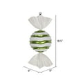 thumbnail image 2 of Vickerman 18.5" Lime-White Striped Wave Candy Christmas Ornament, 2 of 2