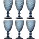 thumbnail image 1 of 6 Piece Set Glass Net King Wine Glass Glasses Wine Glasses Water Glass Long Drinking Glass - Blue, 1 of 4