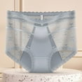 thumbnail image 2 of Bigersell High Waisted Underwear Clearance Ladies Panties Tangas Panty Style P-1212 Spandex Shaping Panties Ladies Thong Underwear Briefs High Waist Women's Panties Gray L, 2 of 2