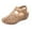 Beige, variant on Womens Sandals Wedge Shoes Close Toe Velcro Arch Support Mid Heels Soft Sole Non Slip Comfortable Breathable Bohemia Summer Outdoor Casual Wedges Beige