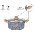 thumbnail image 4 of Cacerola Olla HUDSON 28cm Aluminio Forjado espesor 4mm Antiadherente Granito con Tapa cristal, 4 of 9