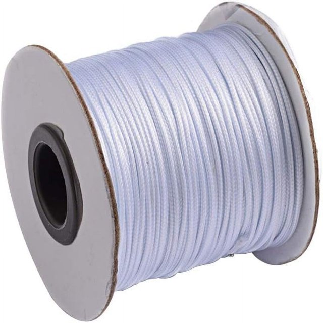 HLONK 1rouleau Cordon Ciré Coréen Polyester Bleu Ciel Profond 1mm Environ 85 Yards Rouleau