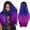 0-Black&Blue&Purple, variant on Straight Purple Wigs for Women Long Dark Purple Hair Wig Ombre Black to Purple Middle Part Colored Wigs for  26 Inch Heat Resisting Synthetic Hair