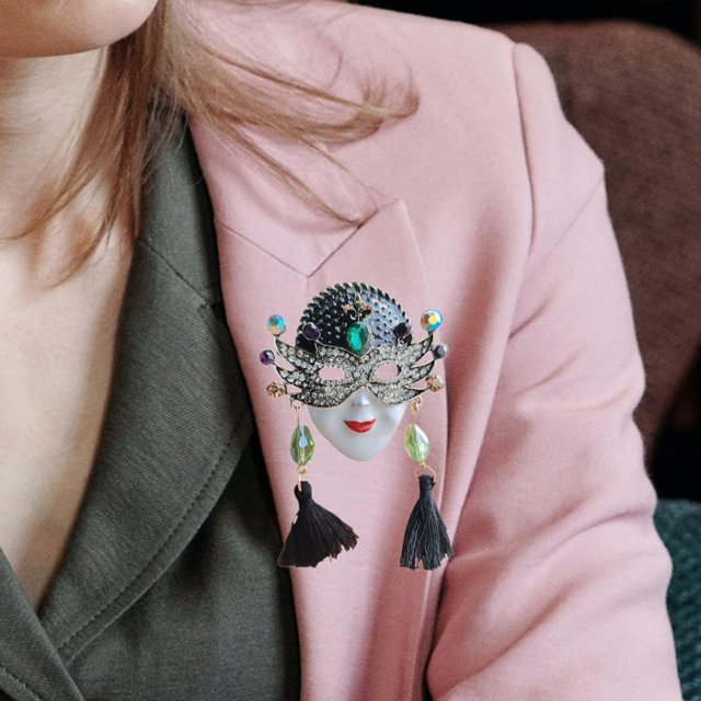 Chinoiserie Queen Broche Pin Aleación decorativa para camisas Bufanda Vestido de esmoquin
