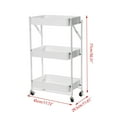 thumbnail image 7 of 3 Tier Folding Metal Utility Rolling Cart with Lockable Wheels Mesh Wire Organizer Trolley Service Craft Cart Mobile Storage Organizer for Kitchen Bathroom Office Coffee Bar, 7 of 7