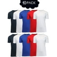thumbnail image 2 of Men's Short Sleeve Crew Neck Cotton Blend Classic Tee (S-3XL) 10 Pack, 2 of 7