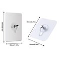 thumbnail image 4 of Billuyoard 6X Gancho de pared Adhesivo fuerte Colgador de marcos de fotos Colgante Almacenamiento sin costuras Pintura Reloj Cocina Baño Almacenamiento y organización del hogar 6*6/50 seda, 4 of 6