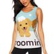 thumbnail image 1 of Balery Cute Dog In Bathtub1 Camiseta sin mangas estampada ligera para mujer, tops de entrenamiento sin mangas, camisetas de yoga transpirables de secado rápido.-Small, 1 of 7