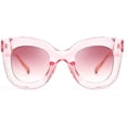 thumbnail image 2 of FEISEDY Retro Oversized Square Horn Sunglasses Semi Cat Eye Butterfly Glass Big Thick Bold Frame B2572, 2 of 6