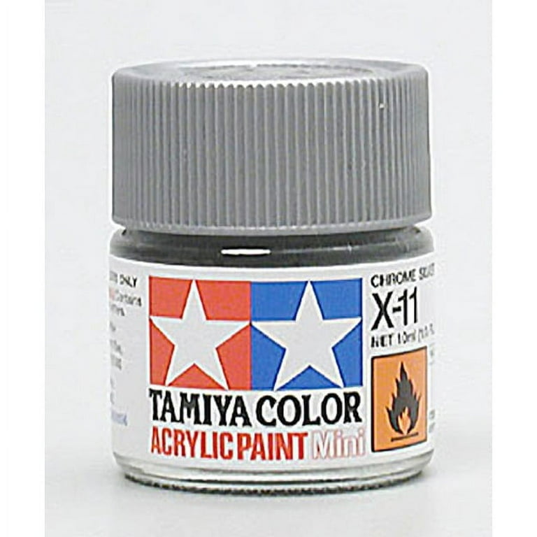 Acrylic X-11 Chrome Silver 23Ml Bottle / Tamiya USA