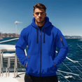 thumbnail image 3 of Comfortable Men Athletic Hooded Jacket Double Zipper Storage Sports Look, 3 of 20