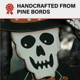 thumbnail image 6 of Haunted Hill Farm 3.8 ft Skeleton Wooden Halloween Sign, HHWOODSKL-0BL, 6 of 15