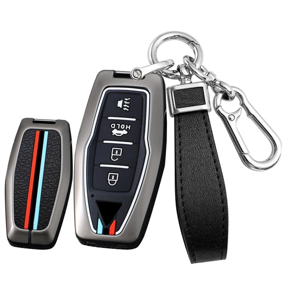 Glow-in-the-Dark Durable Silicone Key Fob Cover with Metal Keyring for 2021-2023 Mitsubishi Outlander 4-Button Smart Remote All Models