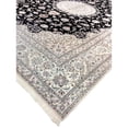 thumbnail image 4 of Pasargad Home 101" x 138" Hand-Knotted Silk & Wool Area Rug in Black/Ivory, 4 of 7