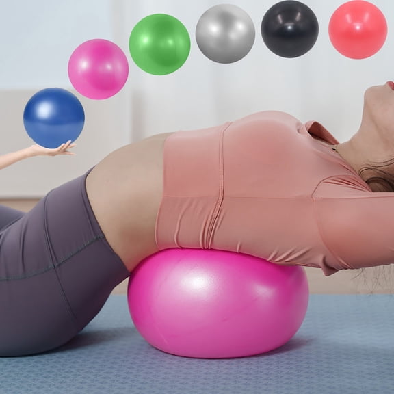 Hyknon Small Yoga Ball 10" Anti-Burst Exercise Balls Inflatable Fitness Pilates Ball Quick Pump Balance Ball for Pregnancy Stretching Therapy Workout