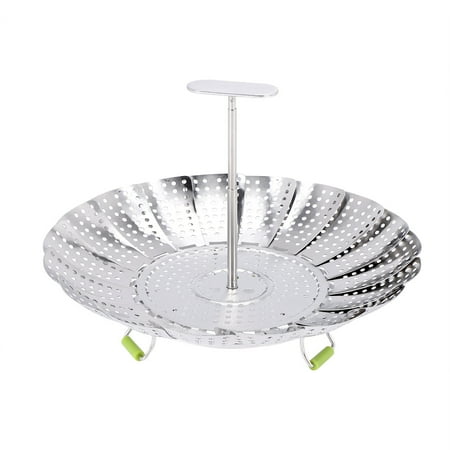 

Stainless Steel Folding Vegetable Steamer Basket Insert for Cooking Food Expandable to Fit Various Size Pot(5.1-9Inch)