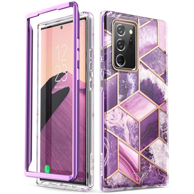 Étui Cosmo Series Conçu pour Galaxy Note 20 Ultra 5G (Sortie 2020), Pare-Chocs Protecteur Design Marbre Sans Protecteur d'Écran Intégré (Ameth)