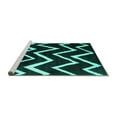 thumbnail image 2 of Ahgly Company Machine Washable Indoor Rectangle Abstract Turquoise Blue Contemporary Area Rugs, 5' x 7', 2 of 4
