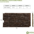 thumbnail image 3 of Ekena Millwork 45 3/4"W x 24 1/2"H x 1 1/4"D Canyon Ridge Stacked Stone, EverStone Faux Stone Siding Panel, Deep Creek, 3 of 9