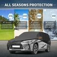 thumbnail image 2 of Unique Bargains Car Cover Aluminum Film Outdoor Full Car Cover All Weather Waterproof Protection with Driver Door Zipper Black for Lexus UX, 2 of 7