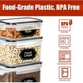 thumbnail image 4 of PRAKI 30 Pack Airtight Food Storage Containers for Kitchen Pantry Organizers and Storage, BPA-Free, Plastic Storage Canisters with Lids-Cereal, Flour and Sugar, Include 40 Labels, 6 Spoon & Marker, 4 of 6