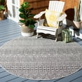 thumbnail image 2 of SAFAVIEH Courtyard Altan Geometric Indoor/Outdoor Area Rug, Black/Grey, 6'7" x 6'7" Round, 2 of 6