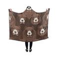 thumbnail image 1 of ASHLEIGH Hooded Blanket Brown Angry Bear Pilling Polar Fleece Wearable Blanket Throw Blanket 40x50 Inches, 1 of 2