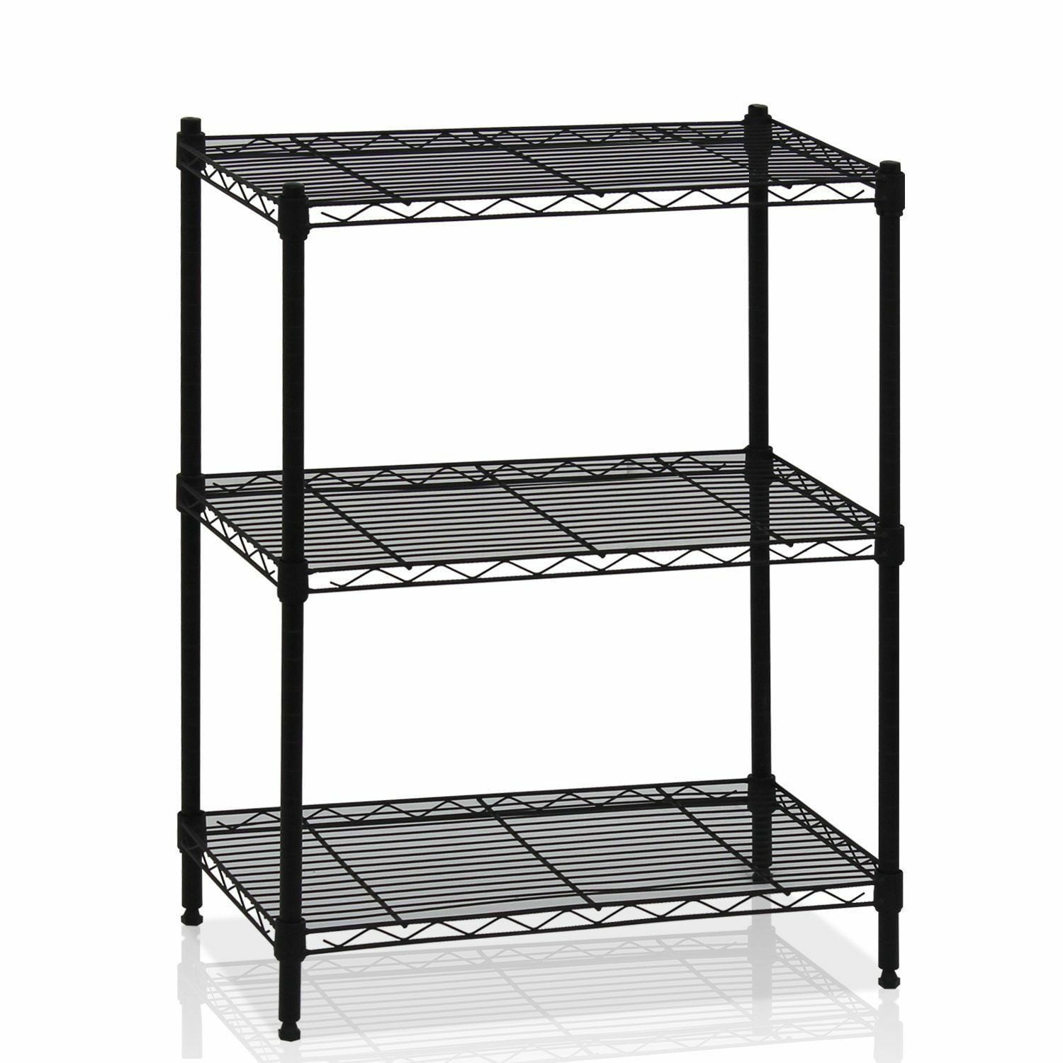 Zimtown 3-shelf Wire Shelving,  Adjustable Storage Rack Unit, Microwave Bakers Rack Garage Kitchen Organizer, Capacity for 200 lbs