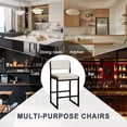 thumbnail image 6 of MultiHaven 26" Counter Height Bar Stools Set of 4,Modern Upholstered Stool with Thick Back & Seat for Kitchen Island,Bar,Cafe - Beige Fabric, 6 of 9