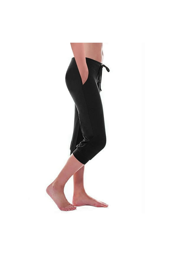 Capri Legging for Women Drawstring Yoga Pants for Women with Pockets Slim Fit Workout Capris Workout Womens Plus Size Athletic Leggings XS-4XL