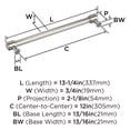 thumbnail image 6 of Amerock Faircrest 12 inch (305mm) Center-to-Center Polished Nickel Appliance Pull, 6 of 7