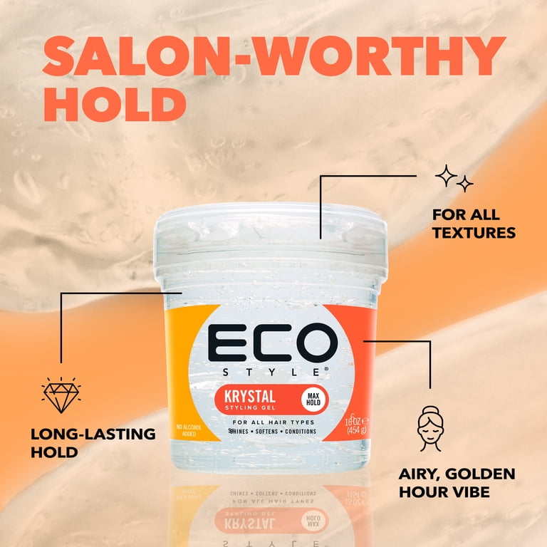 3 pack) Eco Style Krystal Styling Gel 16 oz - Walmart.com