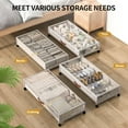 thumbnail image 6 of Under Bed Storage with Wheels, XXXL Larger Under Bed Storage Containers with Clear Lids, 36'' Lengthen Under Bed Shoe Organizer for Shoes Clothes(White 2 Pack, XXXL(36"x16.6"x7.28")), 6 of 12