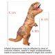 thumbnail image 5 of Disfraz inflable de dinosaurio JASHKE T-rex para adultos, 5 of 7