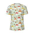 thumbnail image 5 of Wukai Mushroom Bee Print Men's Short-Sleeved Mesh T-Shirt,Quick-Dry Short Sleeve Workout T-Shirt-Medium, 5 of 8