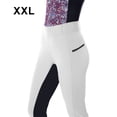 thumbnail image 2 of Sonducket Pantalones de equitación transpirables y agradables para la piel para paseos cómodos Durabilidad de los pantalones ecuestres Prendas para la parte inferior del cuerpo blanco XXL, 2 of 6
