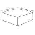 thumbnail image 5 of Maklaine Fabric Terracotta Ottoman Square 38.5" Unassembled, 5 of 10