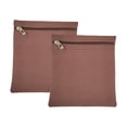 thumbnail image 4 of GUOOL 2 Pieces Sew in Pocket with Zipper Mobile Storage Pouch Easy Installation Canvas coffee, 4 of 9