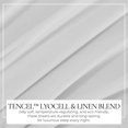 thumbnail image 3 of Linen Blend 4-Piece Sheet Set, Cooling & Breathable TENCEL™ Lyocell & Linen Blend, Queen, White, 3 of 7