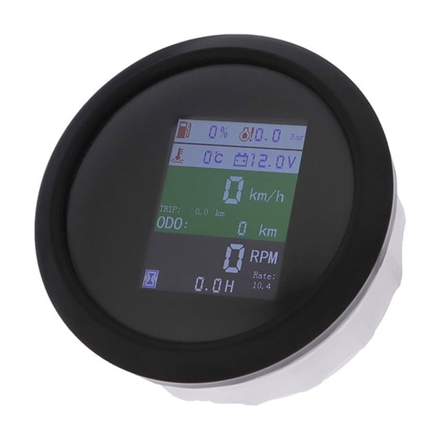 85mm TFT Screen Multi-Functional Gauge Digital Meter GPS Speedometer Water Temp Fuel Level Sensor Oil Pressure 0-10Bar Alarm