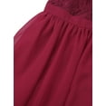 thumbnail image 7 of Fldy Kids Girls Lace Chiffon Flower Dresses Wedding Party Dress Evening Formal Pegeant Dance Gown Burgundy 8, 7 of 7