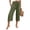 28# Green, variant on Capris Pants for Women Summer Casual Loose Elastic High Waist Straight 2026 Lounge Beach Cropped Trousers Khaki M
