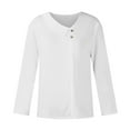 thumbnail image 4 of ZyeKqe Womens Dressy Casual Tops Long Sleeve Shirts Asymmetrical V Neck Top Loose Fitted Work Office Blouses, 4 of 5