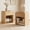 Oak color, variant on Easoger Fluted Nightstand with Charging Station, Modern Bedroom Side Table with Gold Handles & Open Shelf, Natural Oak (1 Pack)