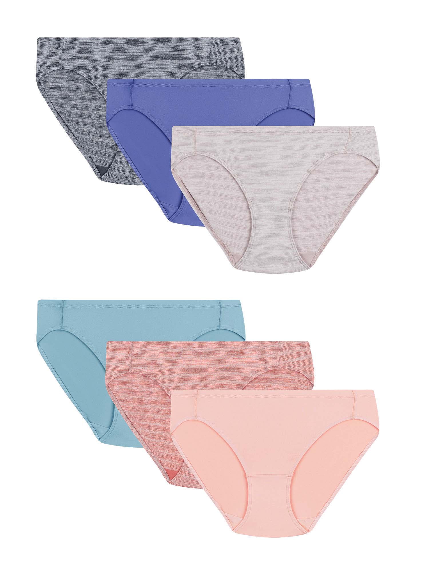 Hanes Women's Pure Comfort Microfiber Bikini Underwear, 6Pack