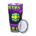 thumbnail image 2 of Saiise Geometry Dash Print Tumbler 20 Oz Stainless Steel Vacuum Insulated with Straw Coffee Cup for Home,Office,Outdoor Works Great for Ice Drinks and Hot Beverage, 2 of 8
